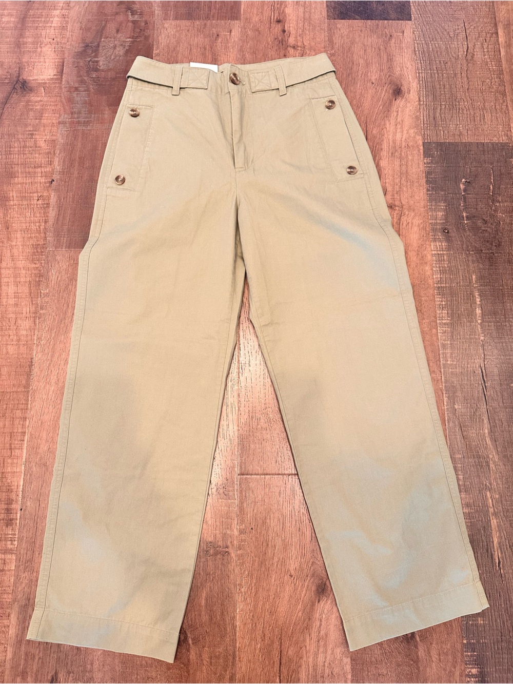 Banana republic moss green twill pants size 4 NWT (not taupe)